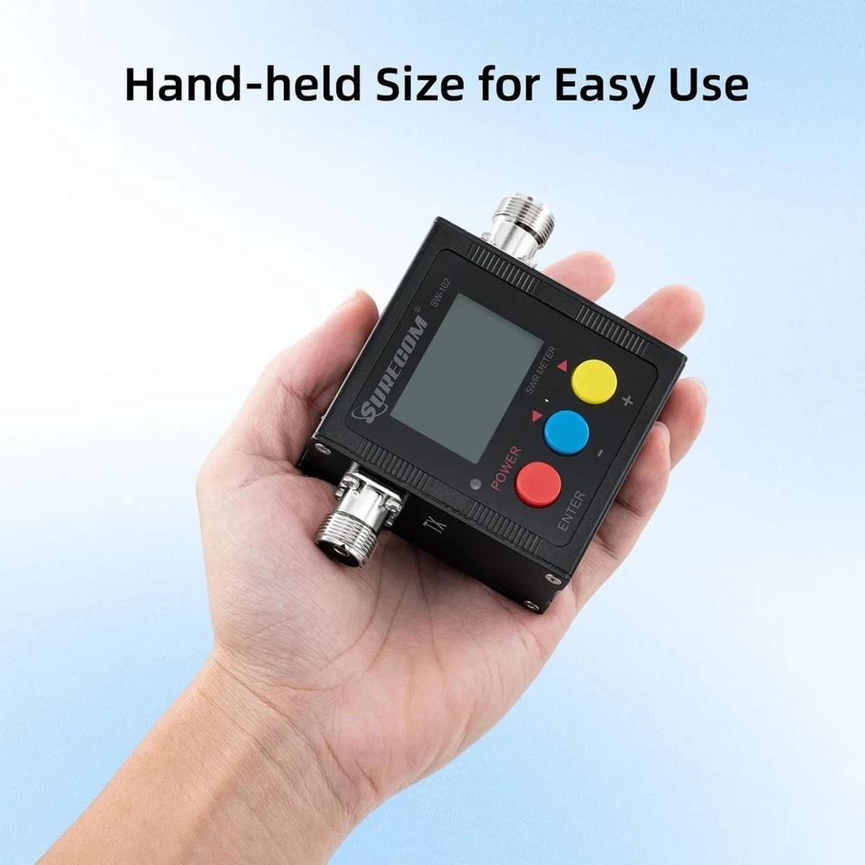 Gam3Gear SW-102S SO239 Connector Digital VHF UHF 125-525Mhz Power & SWR Meter - Image 3 of 4