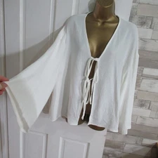 SHEIN ● size 2XL 20 ● cream white bows blouse top womens ladies