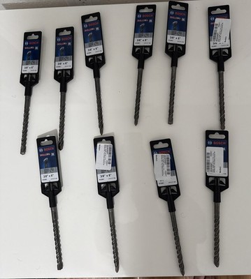 NEW TEN Bosch HC2061 3/8'' x 6'' SDS-Plus Bulldog Rotary Hammer Bit(Sold As A Set)