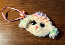 TY Gear Rainbow Poodle Coin purse wristlet 6 inch Beanie Boo