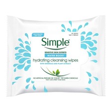 Water Boost Hydrating Cleansing Wipes - 25 Wipes x 6 Pack 150 Wipes 