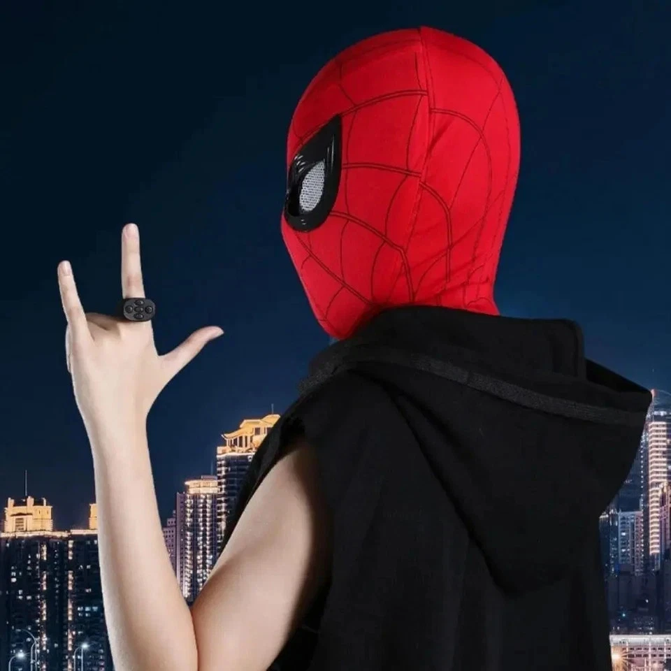 Spiderman Blinking Eye Mask Helmet Remote Control Kids Cosplay Toy Gift - Image 4 of 4