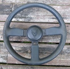 1982-1989 Firebird 3 Bar Steering Wheel Trans Am Gta Oem Leather Wrapped Used 83 1982-1989 Firebird 3 Bar Steering Wheel Trans Am Gta Oem Leather Wrapped Used 83
