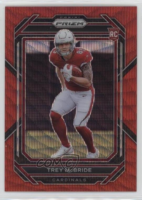 2022 Panini Prizm Rookies Red Wave Prizm 55/149 Trey McBride #327 Rookie RC rf2