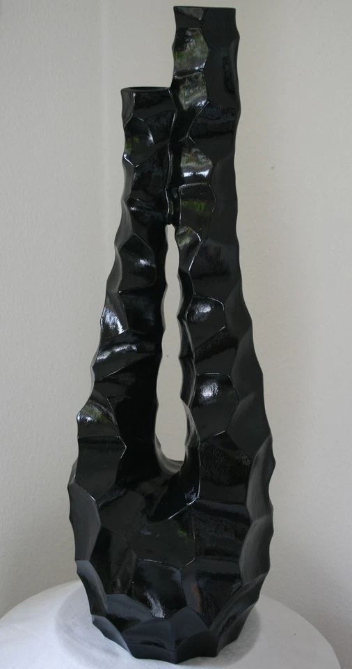 Bodenvase Dekovase Vase 80 cm GROß modern elegant Keramik Handarbeit Portugal  - Bild 2 von 4