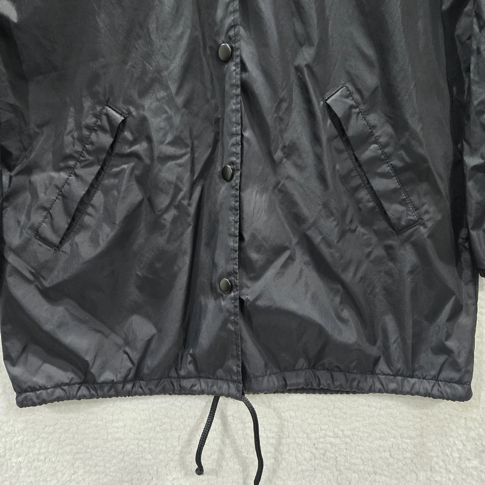 Obey Worldwide Adult Small Black Skater Button Up Hooded Windbreaker Jacket - Image 3 of 4