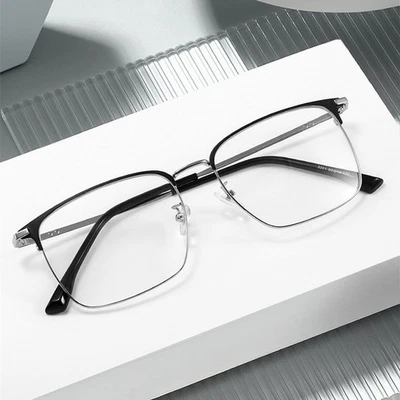 60 mm Übergröße Vollrand Lesebrille Herren Business Eckig Lesebrille 0~+5,00 - Bild 1 von 4