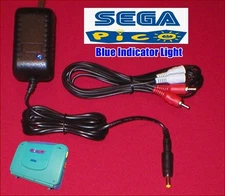 AC Adapter Power Supply W/LED & AV TV Cable for Sega Pico Console System NEW