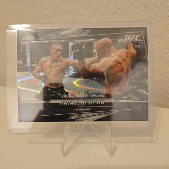 2026 Topps Chrome UFC Navajo Stirling #154 Rookie Black RayWave Refractor /10