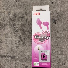 JVC HAFX5P Gumy Plus Inner-Ear Earbuds Pink 