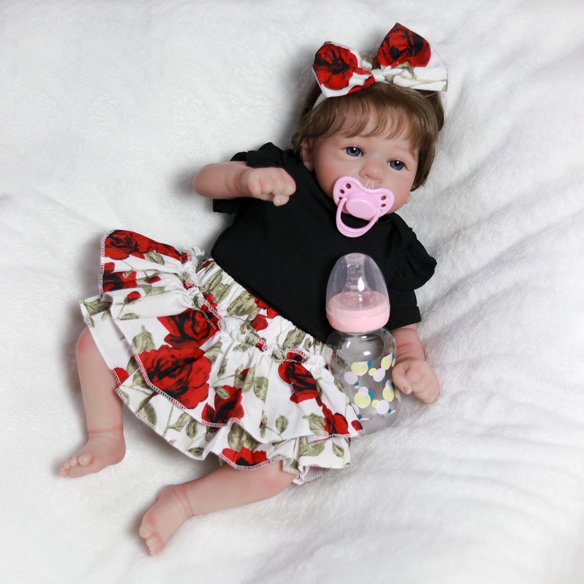 Twins Vinyl Silicone Lifelike Newborn Girl Doll Gifts