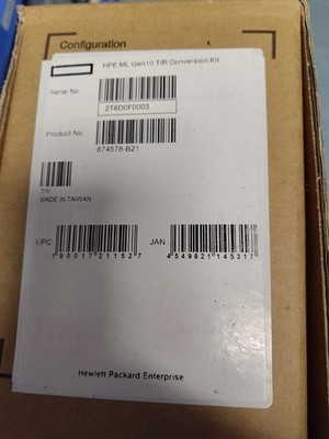 HPE HP ML350 ML30 ML110 Gen10 Tower to Rack Conversion Kit 874578-B21 879160-001