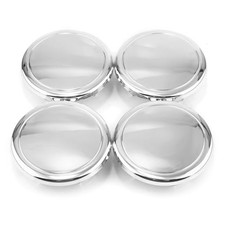 4PCS 75mm Wheel Center Caps OD: 75.4mm / 2.97", ID: 56mm / 2.2" Chrome