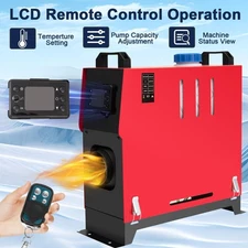 12V 5KW Diesel Heater, All-in-One Diesel Air Heater, Fast Heating (Red)