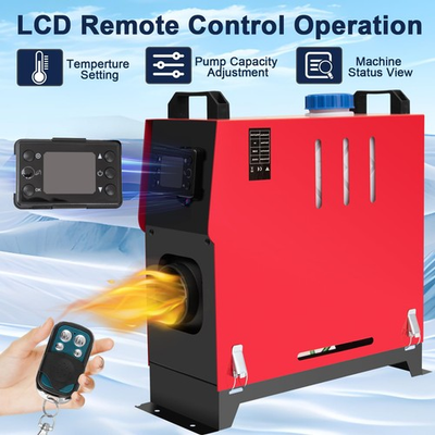 #ad 12V 5KW Diesel Heater All in One Diesel Air Heater Fast Heating Red $70.49