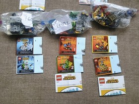 Lego Mighty Micros Lot 76063, 76069, 76070, 76071, 76072 Complete w/ Manuals