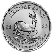 2026 South Africa Silver Krugerrand 1 oz Brilliant Uncirculated 85.49 per troy oz