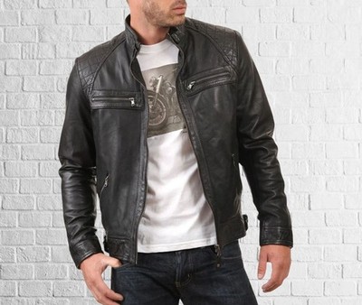 Fresh Fit Jacket: Simple and Stylish Black Leather Handmade Jacket