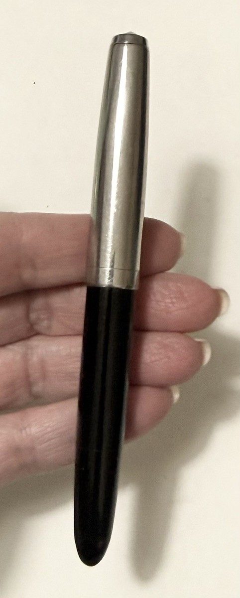 Vintage Parker 51 Fountain Pen & Pencil Set Black Stainless Steel