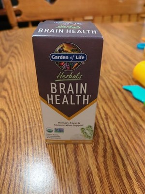 Garden of Life Herbals Brain Health Memory Support Capsules 30 Count, Exp. 6/28