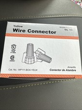 100 Pcs Yellow Winged Wire Connectors AWG 18-10 Twist-On Wire Nuts UL Listed