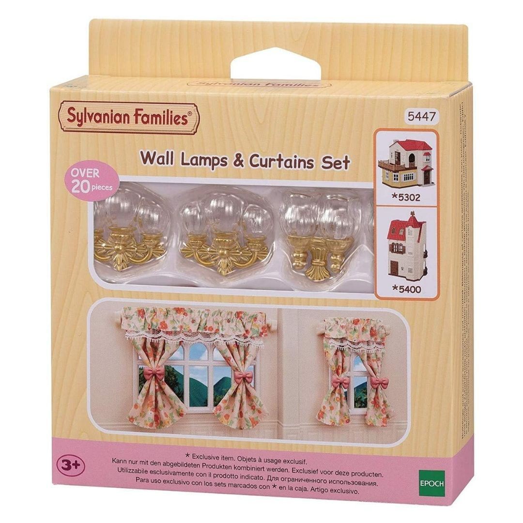 Sylvanian Families Wall Lamps & Curtains Set