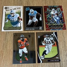 Javonte Williams 5-Card Lot - Includes Rookies - North Caroline & Denver Broncos