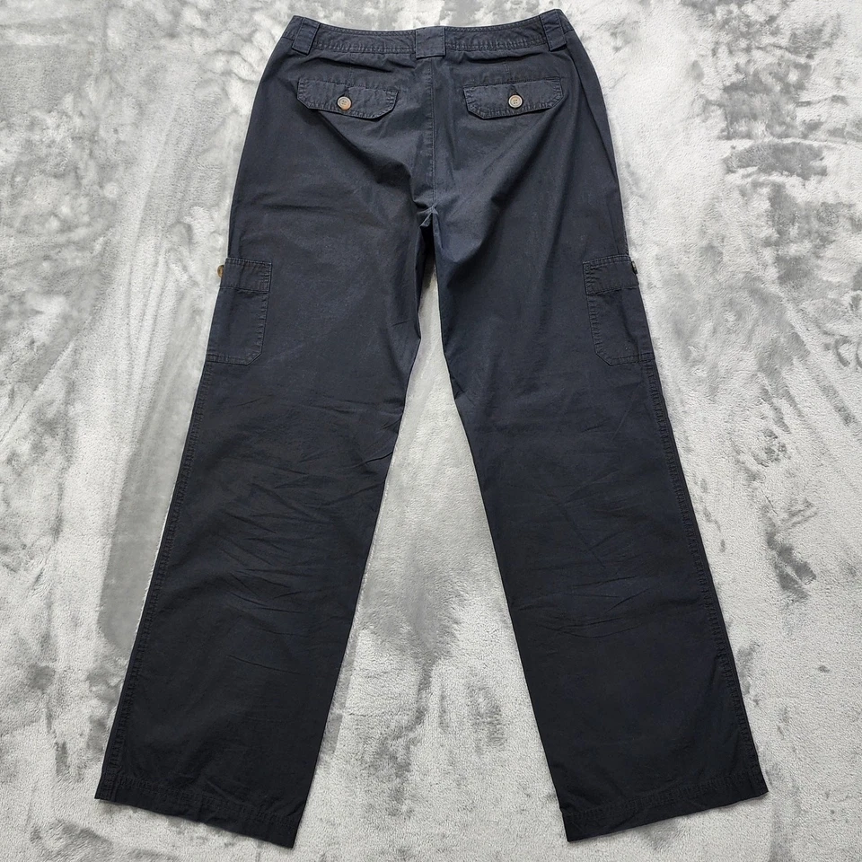 Pantalones Dockers De Colección Para Mujer 8 Negros Tiro Medio Carga Pierna Recta Algodón Informal Foto 3 de 4