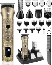 Ufree Beard Trimmer for Men, Cordless Electric Razor Shaver Grooming Kit for
