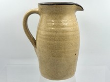 Abaty Welsh Stoneware Jug Handthrown Rustic Brown Studio Pottery 19cm