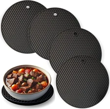 8 Silicone Trivet Mats Pot Holders Non Slip Hot Pads Kitchen Pot Holders