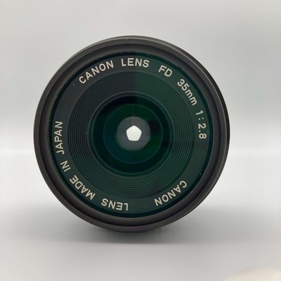 Exc] Canon NEW FD 35mm F2.8 MF Wide Lens w/ Caps & Filter From