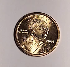 2004 P Sacagawea Native  American Dollar Coin Uncirculated From US Mint roll.