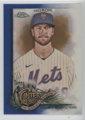 2022 Topps Allen & Ginter Chrome Blue Refractor /150 Jacob deGrom #6 15ma