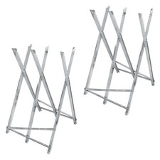 2x Cavalletto taglialegna pieghevole zincato supporto motosega taglia tronchi