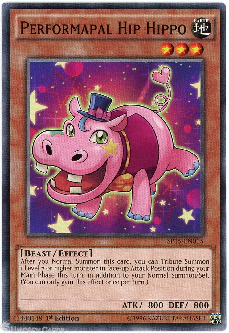 SP15-EN015 Performapal Hip Hippo 1st edition Mint YuGiOh Card