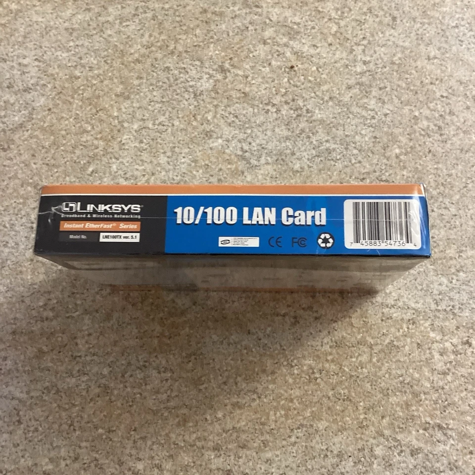 Linksys 10/100 PCI Ethernet Card LNE100TX Windows 98/ME/2K/XP Support NEW Sealed - Image 3 of 3
