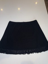 Brandy Melville Black slip mini skirt Elastic Waist Bow Accent one size