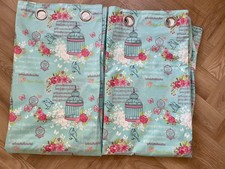 Dunelm Pair of Curtains 66 in Drop, 54 in Wide Blue