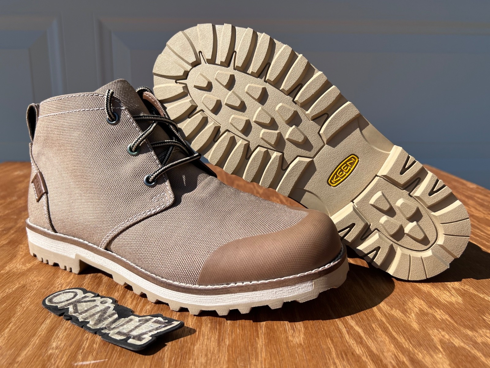 NUOVO 2016 Keen Footwear Canvas Chukka CAMPIONE INEDITO outdoor scarpone escursionismo marrone 9