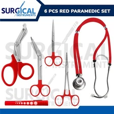 RED Paramedic Set - Diagnostic EMT Nursing EMS Emergency Sprague Stethoscope