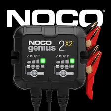NOCO GENIUS2X2 2-Bank 4A (2A/Bank) 6V/12V Smart Battery Charger and Maintainer
