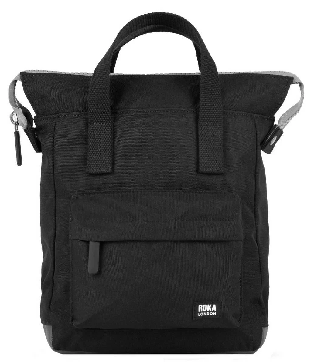 Small black canvas best sale backpack
