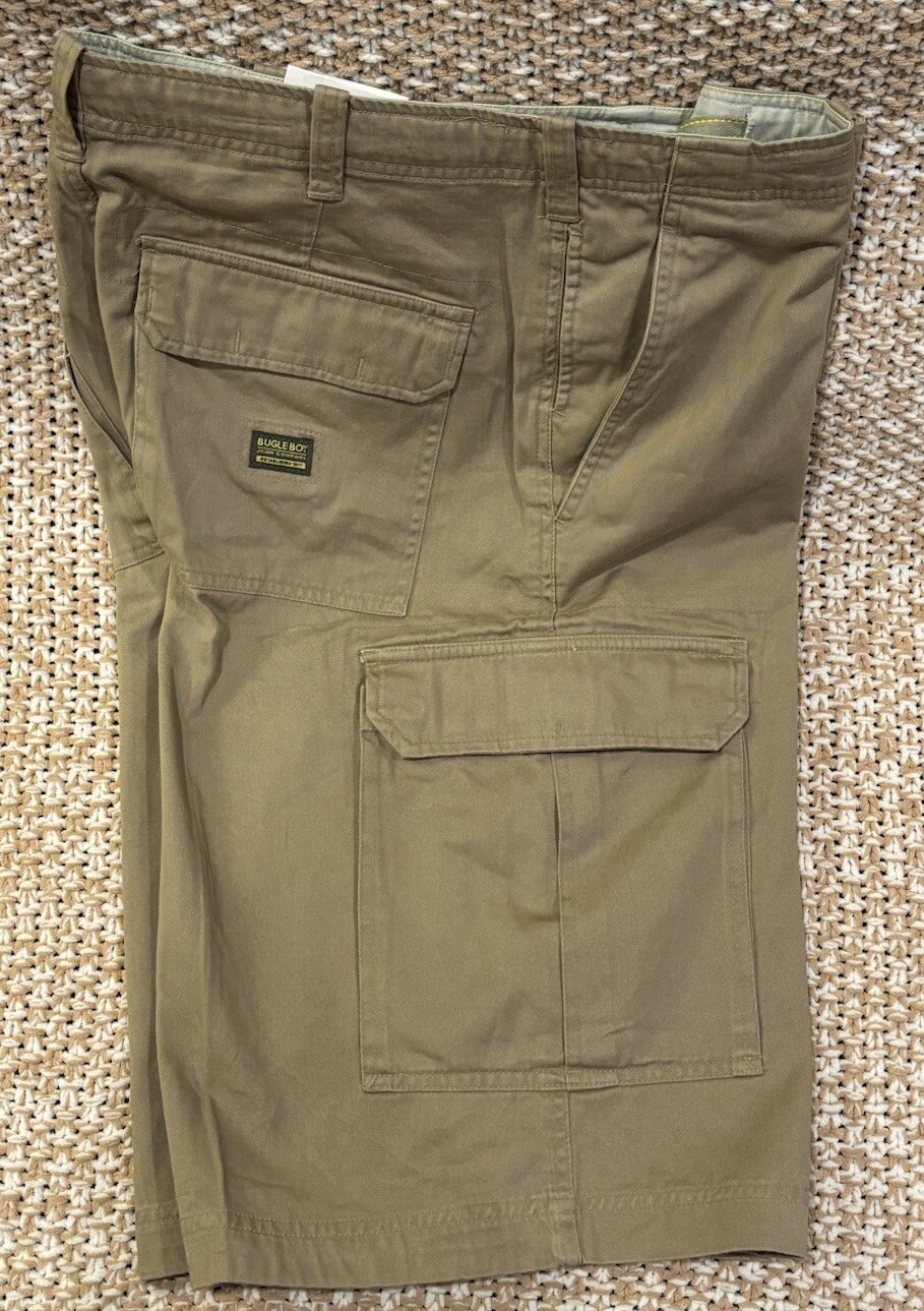 VINTAGE Bugle Boy Jean Company Khaki Cargo Shorts Size 36 Mens eBay