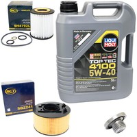 MotoröL Filter Set 5W40 5Liter + ÖLablassschraube FüR BMW 3Er E46 318I Compact