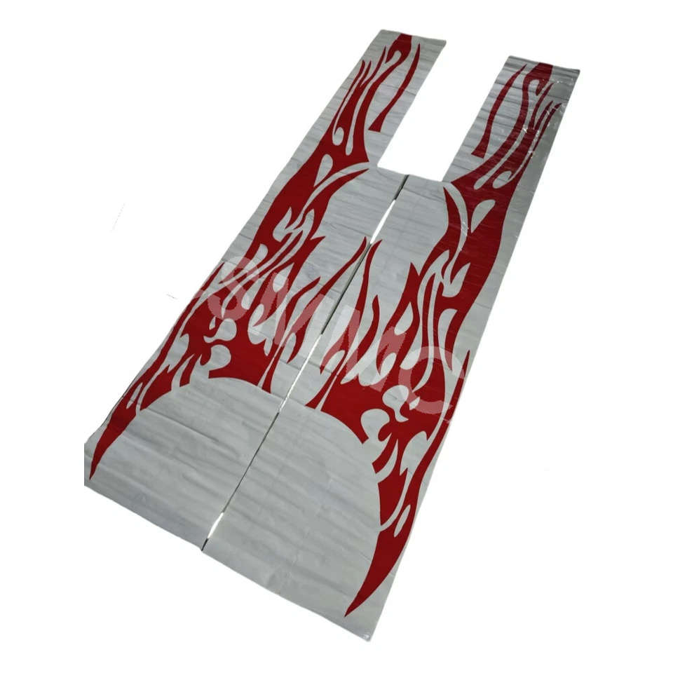 Car Body Decals DIY Sport Fire Pattern Trim Vinyl Waterproof 110inx16in 2pcs - Изображение 4 из 4