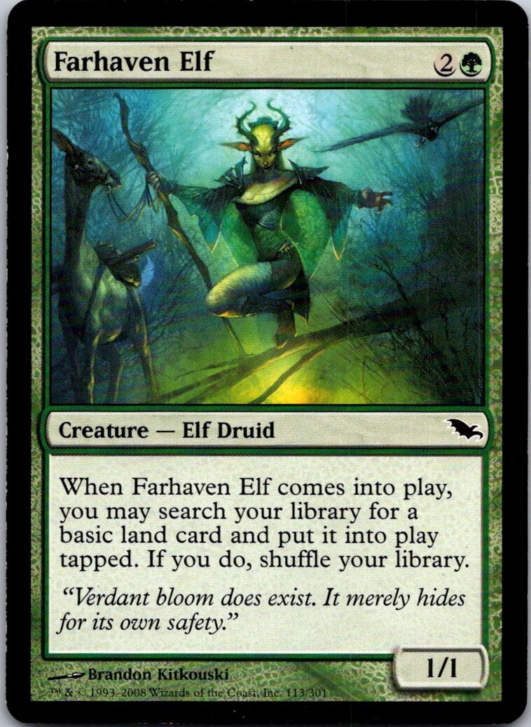 Magic the Gathering Farhaven Elf Shadowmoor MTG Free Shipping!