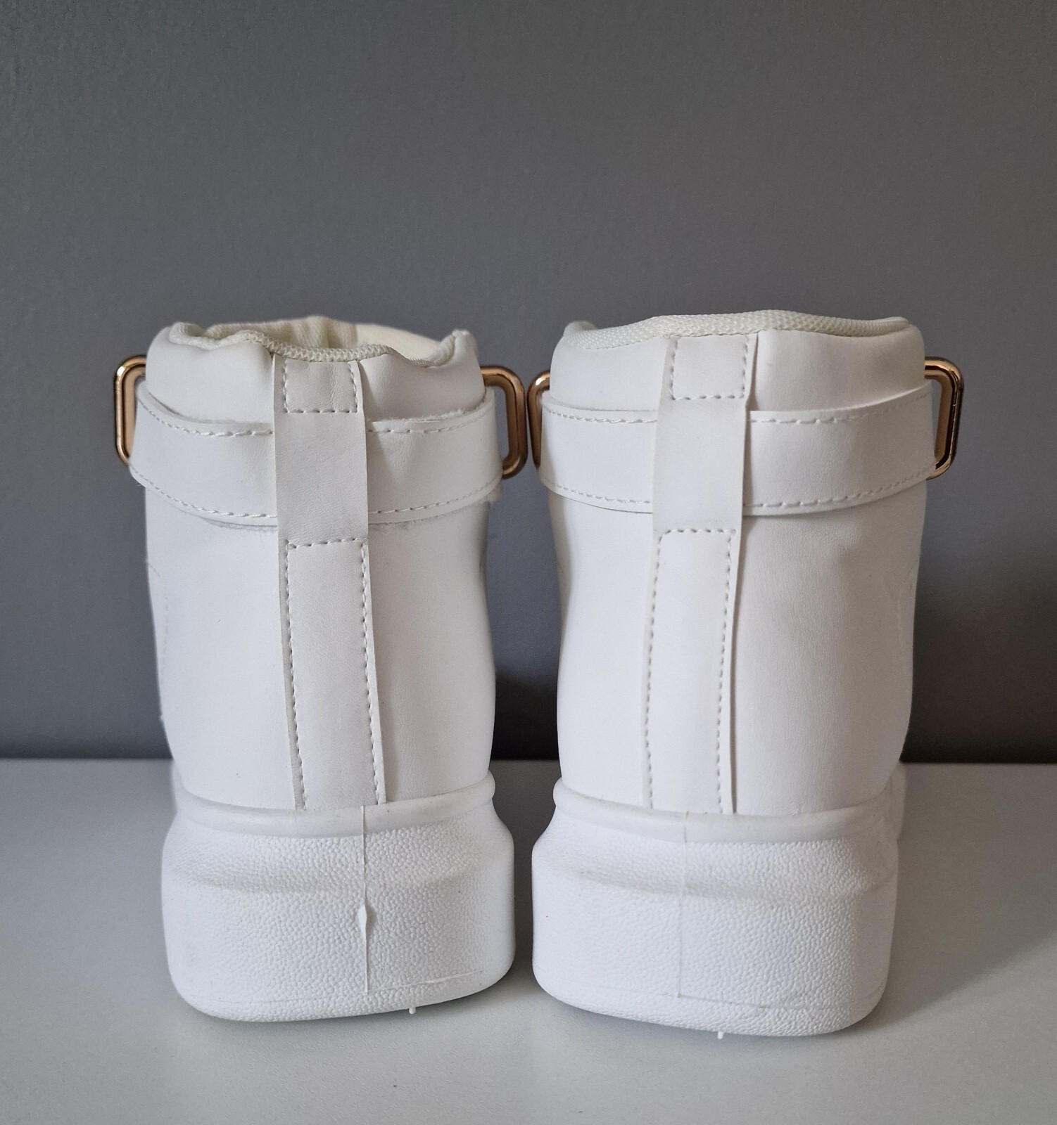 WOMENS WHITE LACE UP HI HIGH TOP PUMPS TRAINERS SNEAKERS SHOES ANKLE