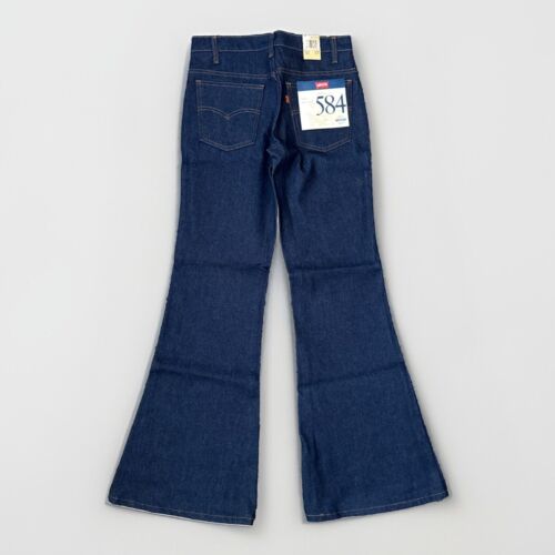 Levis 584 684 Bell Bottom Jeans 30 X 33 NOS Big Bell Orange Tab Vintage