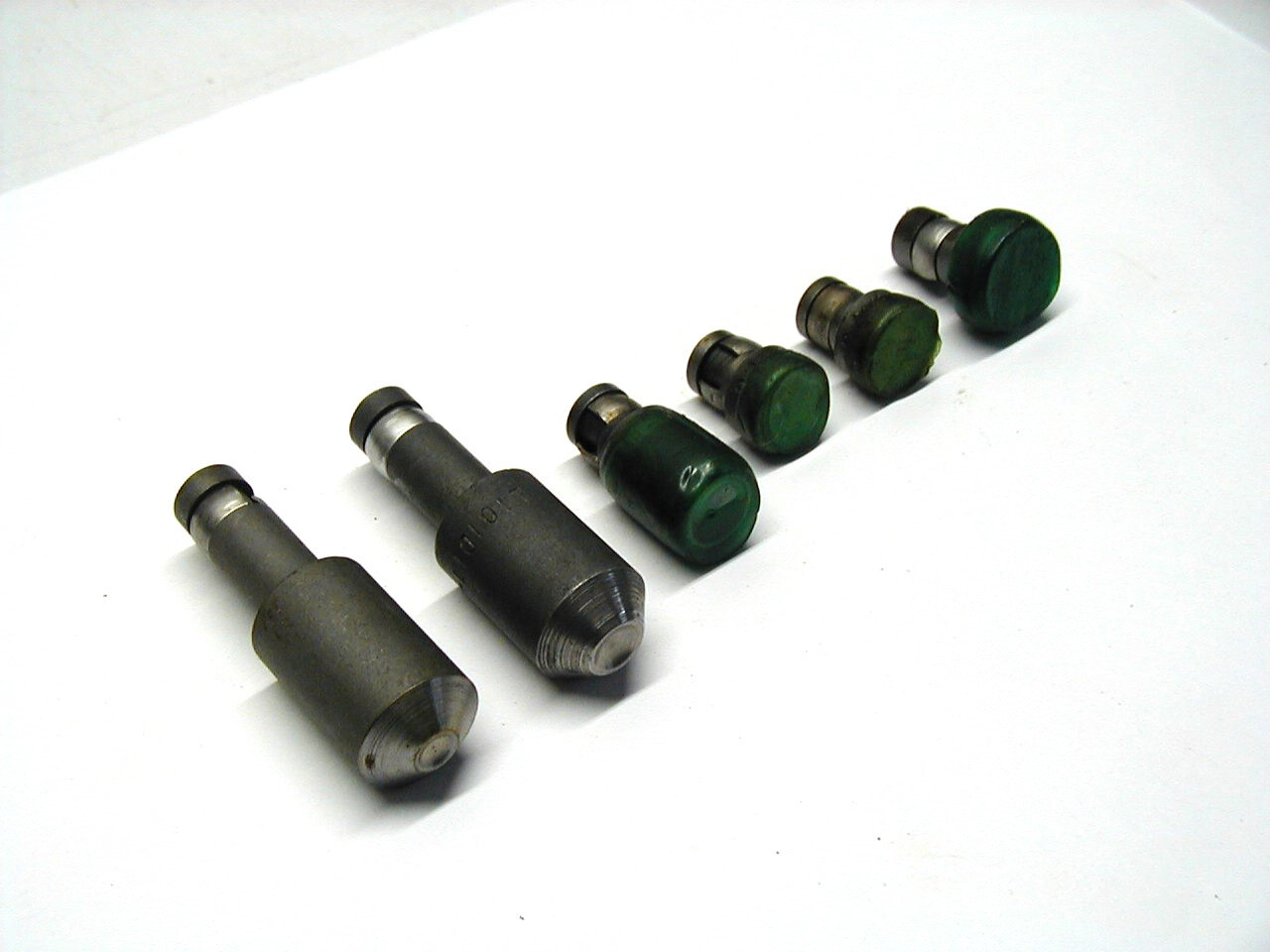 (6) Rivet Squeezer Dies AN470 & Flush Head w Large 3/8 Shank ~ USA